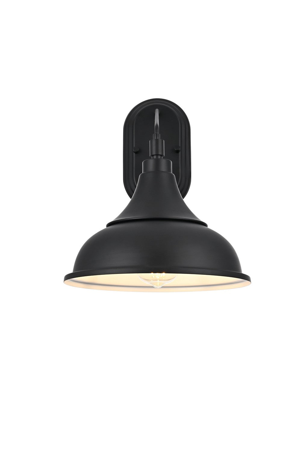 Elian One Light Outdoor Wall Sconce in Black Elegant Lighting