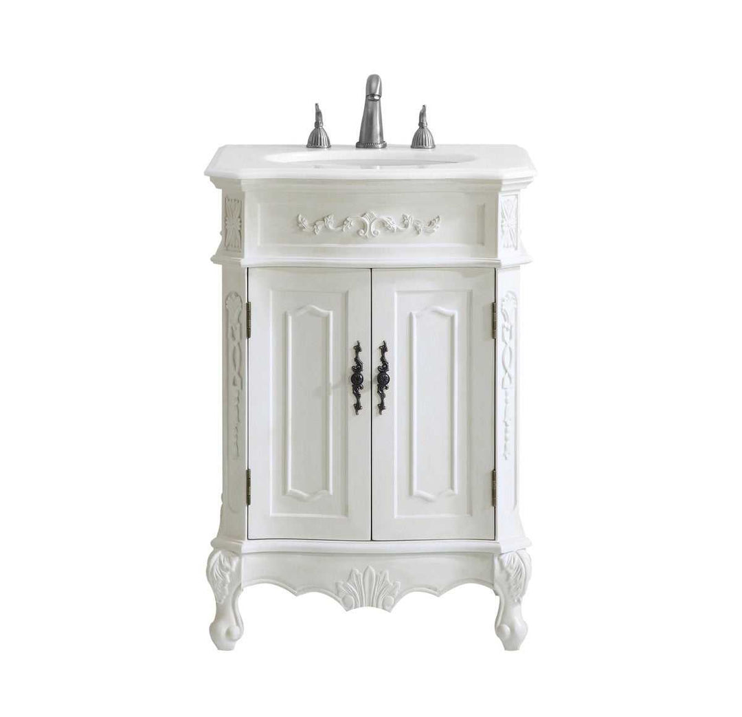 Danville Single Bathroom Vanity in Antique white Elegant Lighting