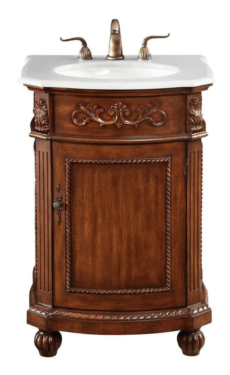 Danville Single Bathroom Vanity in Teak Elegant Lighting