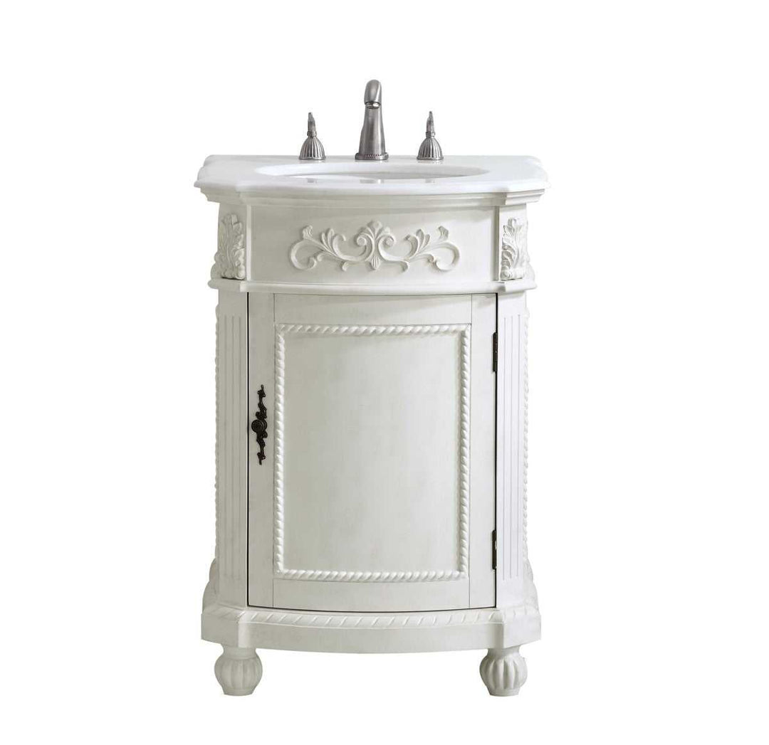 Danville Single Bathroom Vanity in Antique white Elegant Lighting