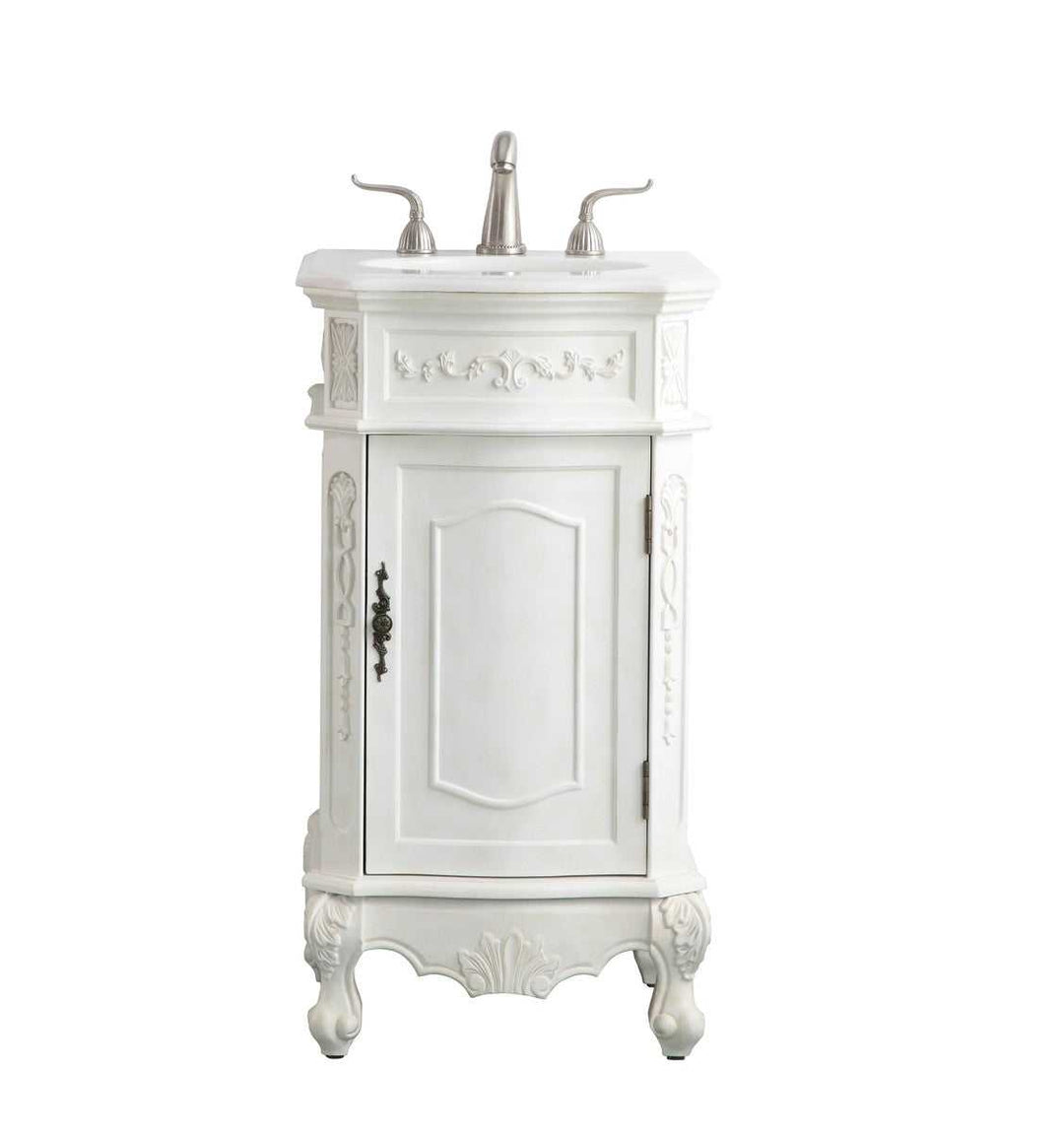 Danville Single Bathroom Vanity in Antique white Elegant Lighting