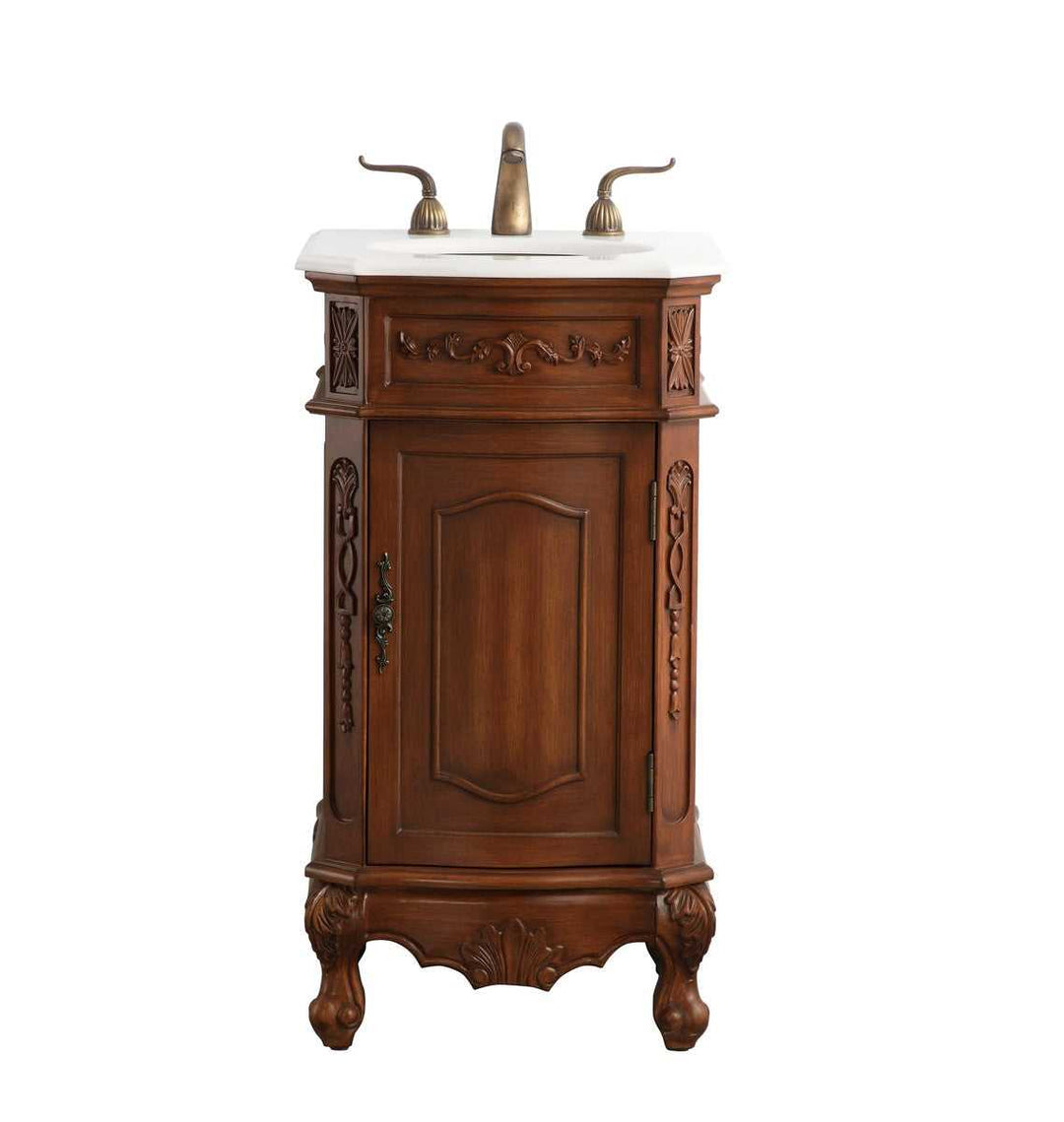 Danville Single Bathroom Vanity in Teak Elegant Lighting
