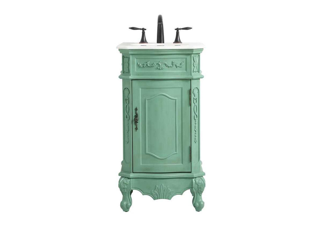 Danville Single Bathroom Vanity in Vintage mint Elegant Lighting