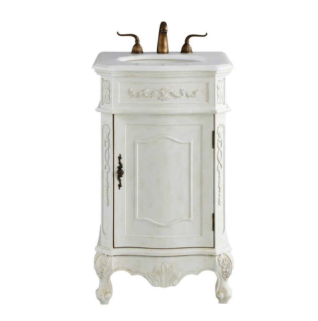 Danville Single Bathroom Vanity in Antique white Elegant Lighting