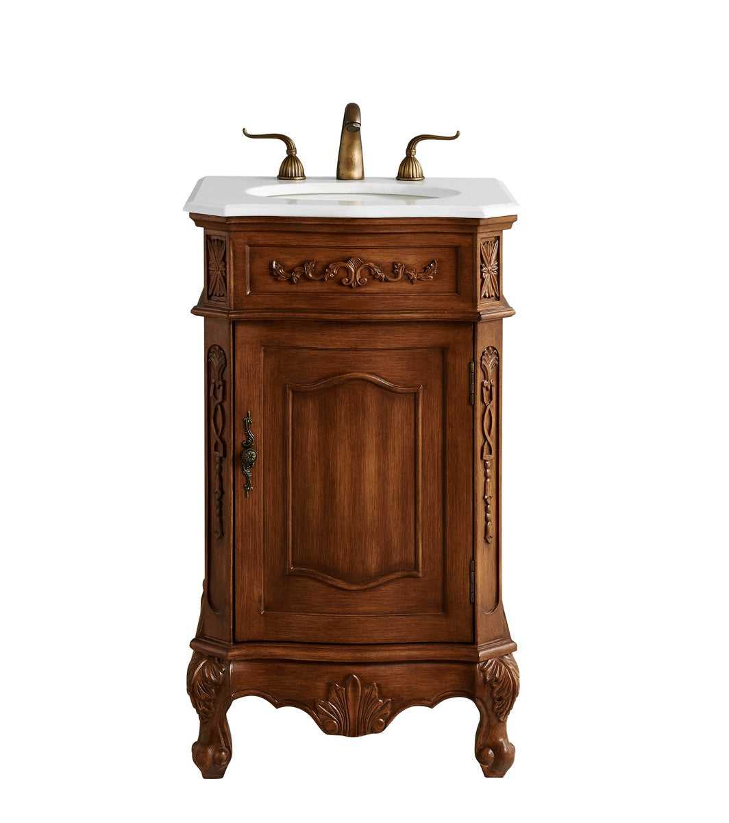 Danville Single Bathroom Vanity in Teak Elegant Lighting