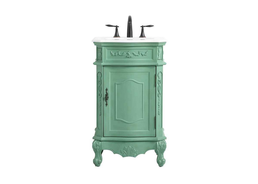 Danville Single Bathroom Vanity in Vintage mint Elegant Lighting