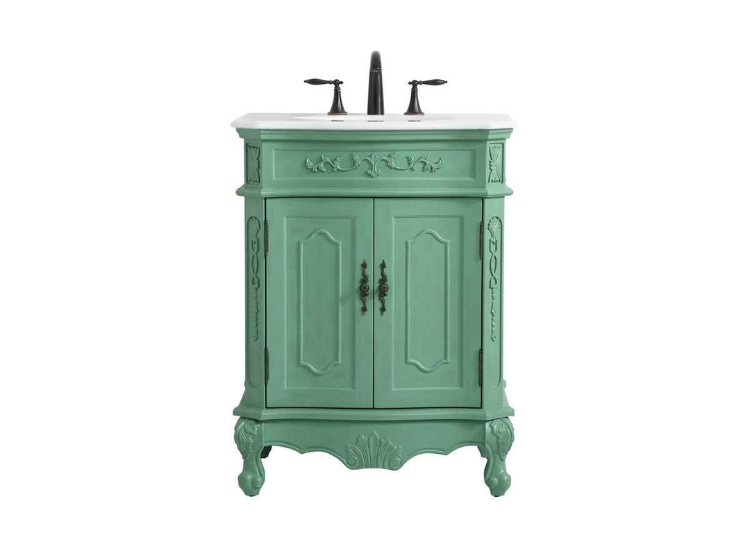 Danville Single Bathroom Vanity in Vintage mint Elegant Lighting