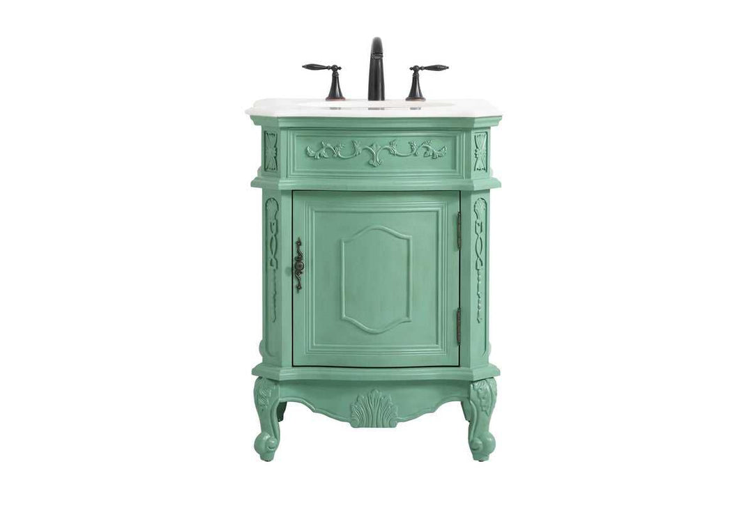 Berkshire Single Bathroom Vanity in Vintage mint Elegant Lighting