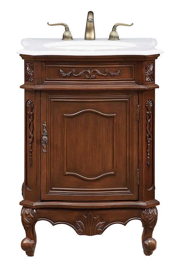 Berkshire Single Bathroom Vanity in Brown Elegant Lighting