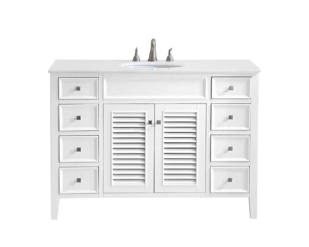 Cape Cod Single Bathroom Vanity in Antique white Elegant Lighting