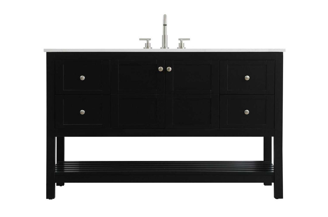 Theo Bathroom Vanity in black Elegant Lighting