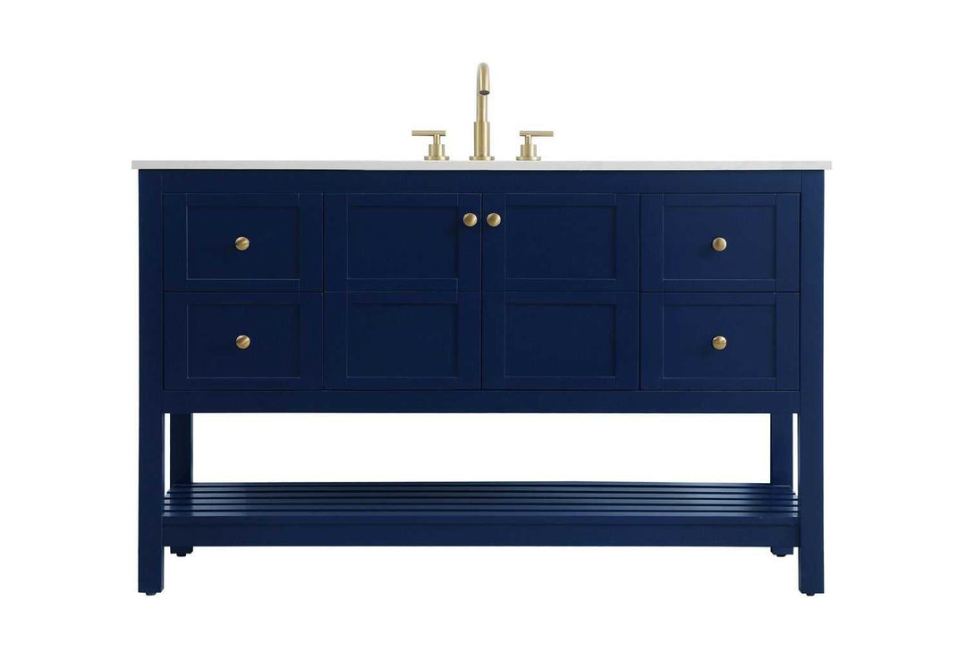 Theo Bathroom Vanity in blue Elegant Lighting