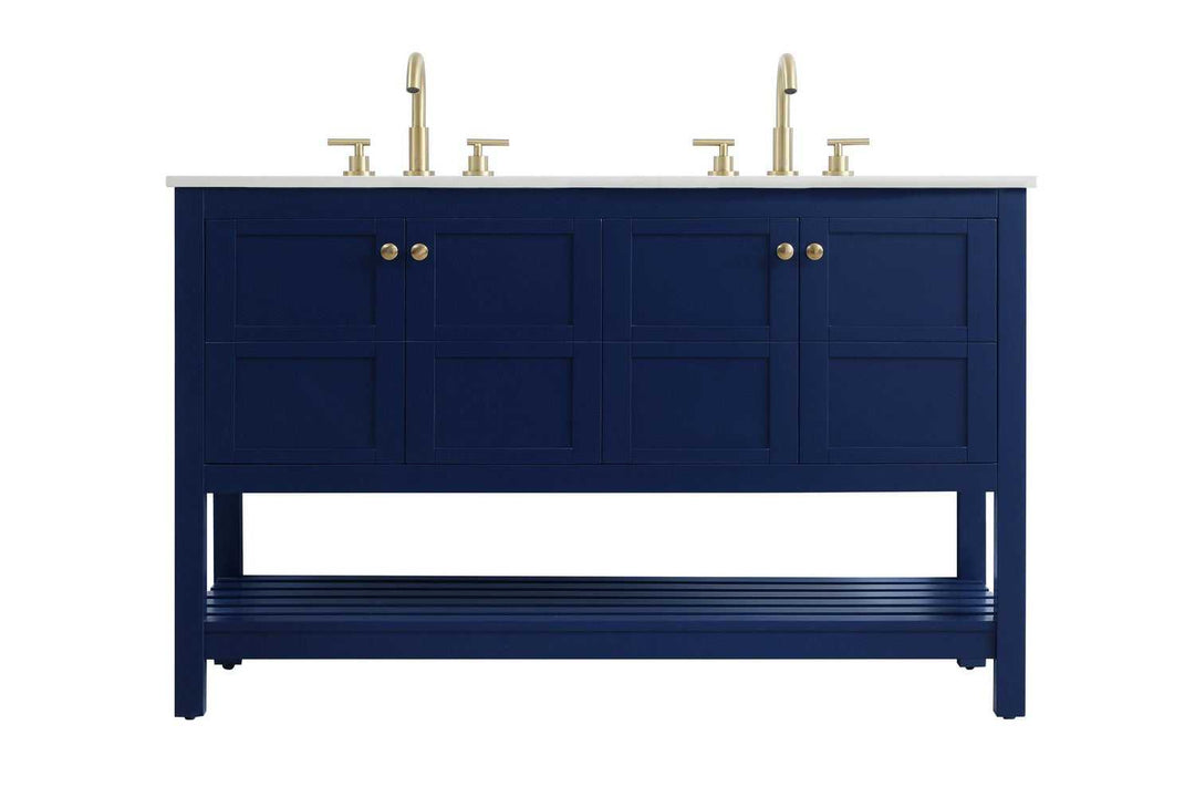 Theo Bathroom Vanity in blue Elegant Lighting