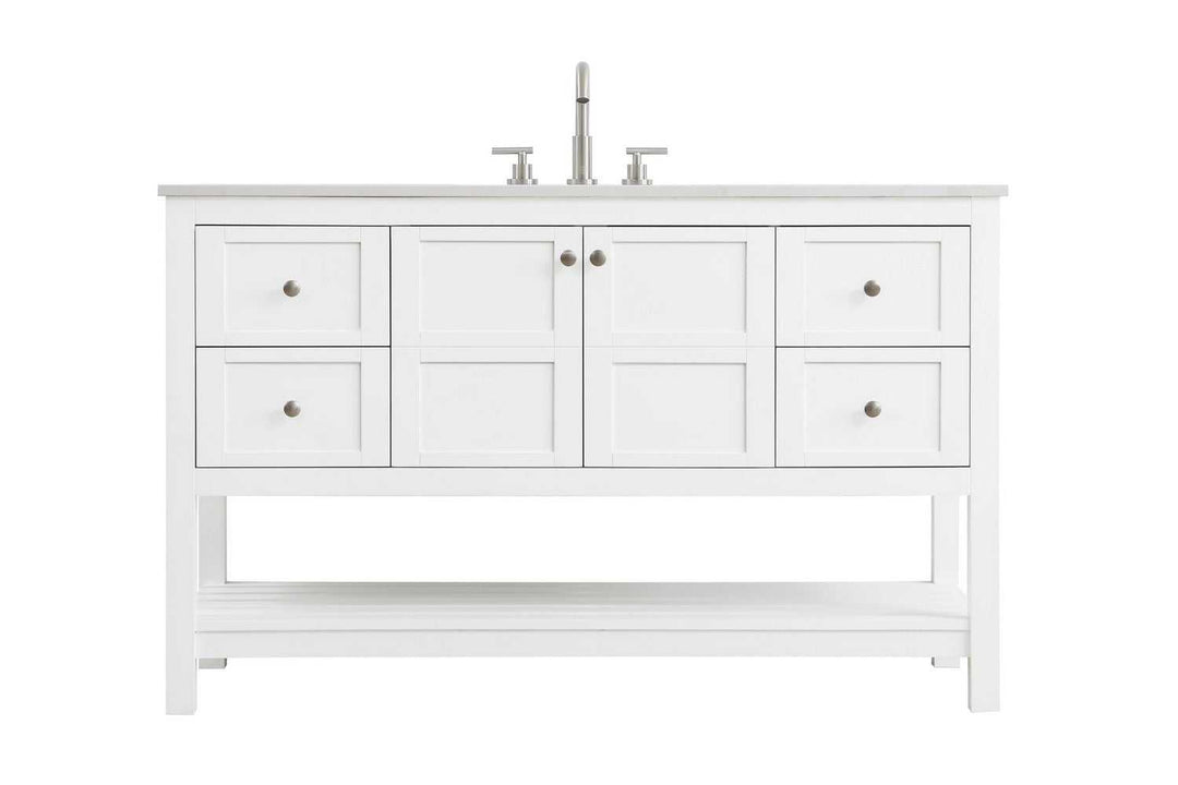Theo Bathroom Vanity in white Elegant Lighting