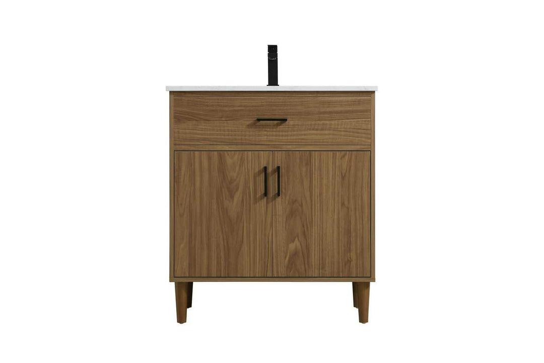 Chandler Bathroom Vanity in Walnut Brown Elegant Lighting
