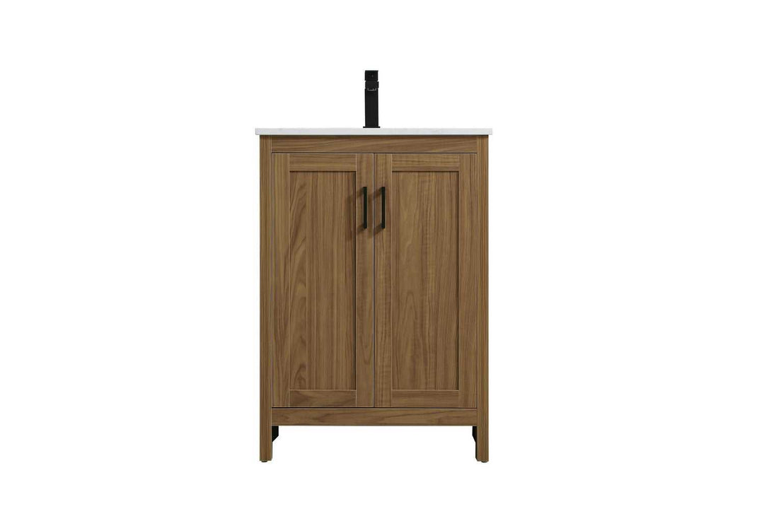 Finnley Bathroom Vanity in Walnut Brown Elegant Lighting