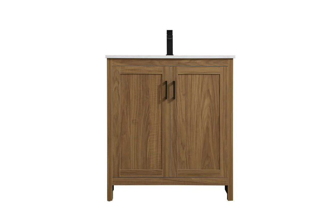 Finnley Bathroom Vanity in Walnut Brown Elegant Lighting