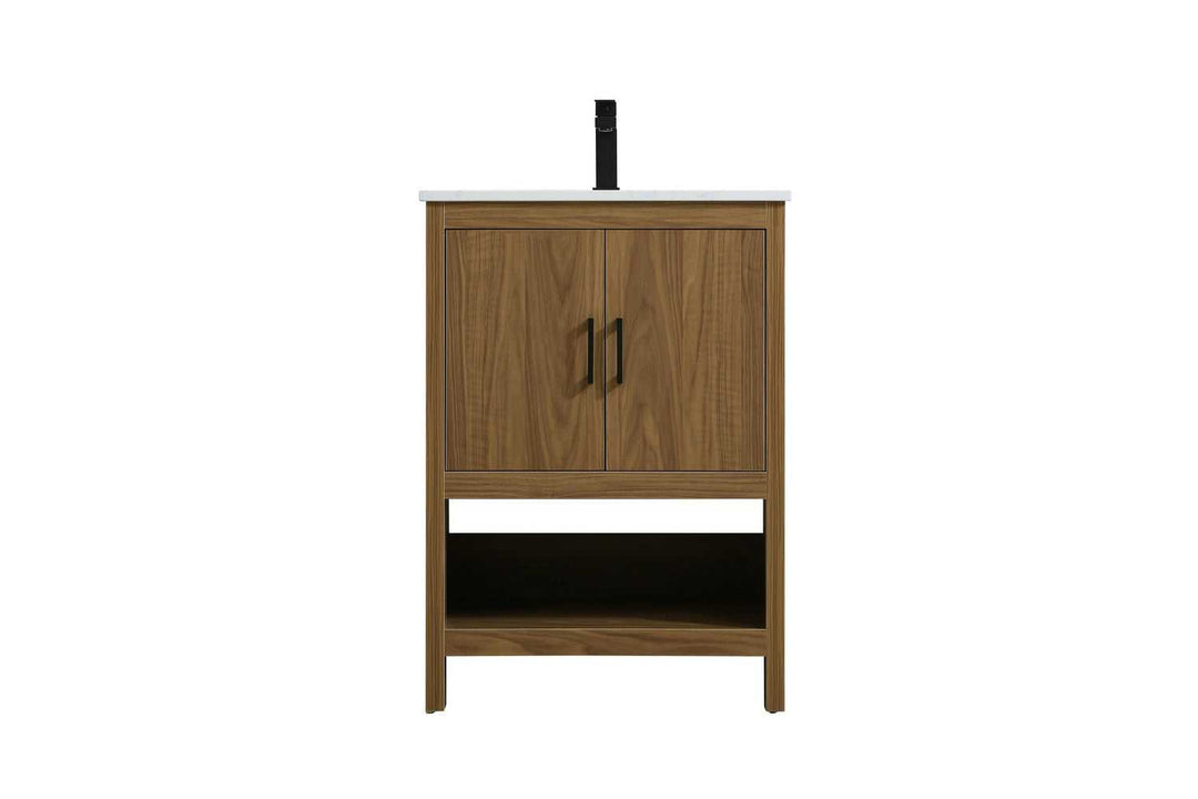 Ira Bathroom Vanity in Walnut Brown Elegant Lighting