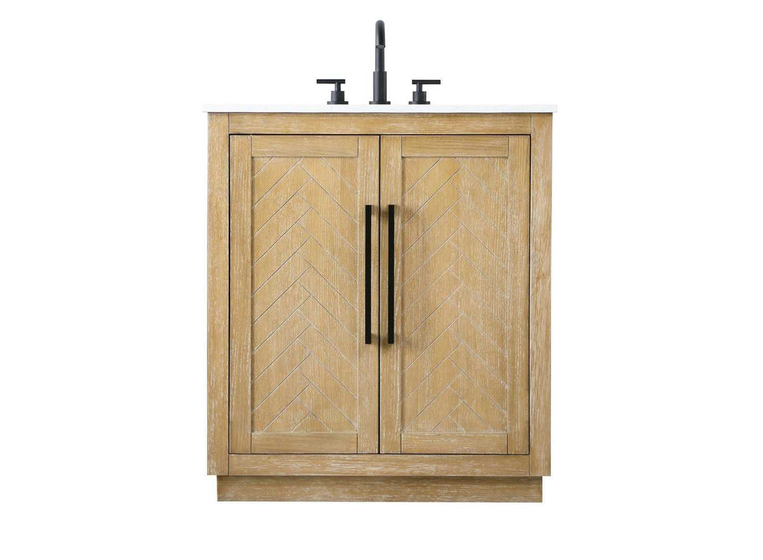 Chase Bathroom Vanity in Linen Oak Elegant Lighting