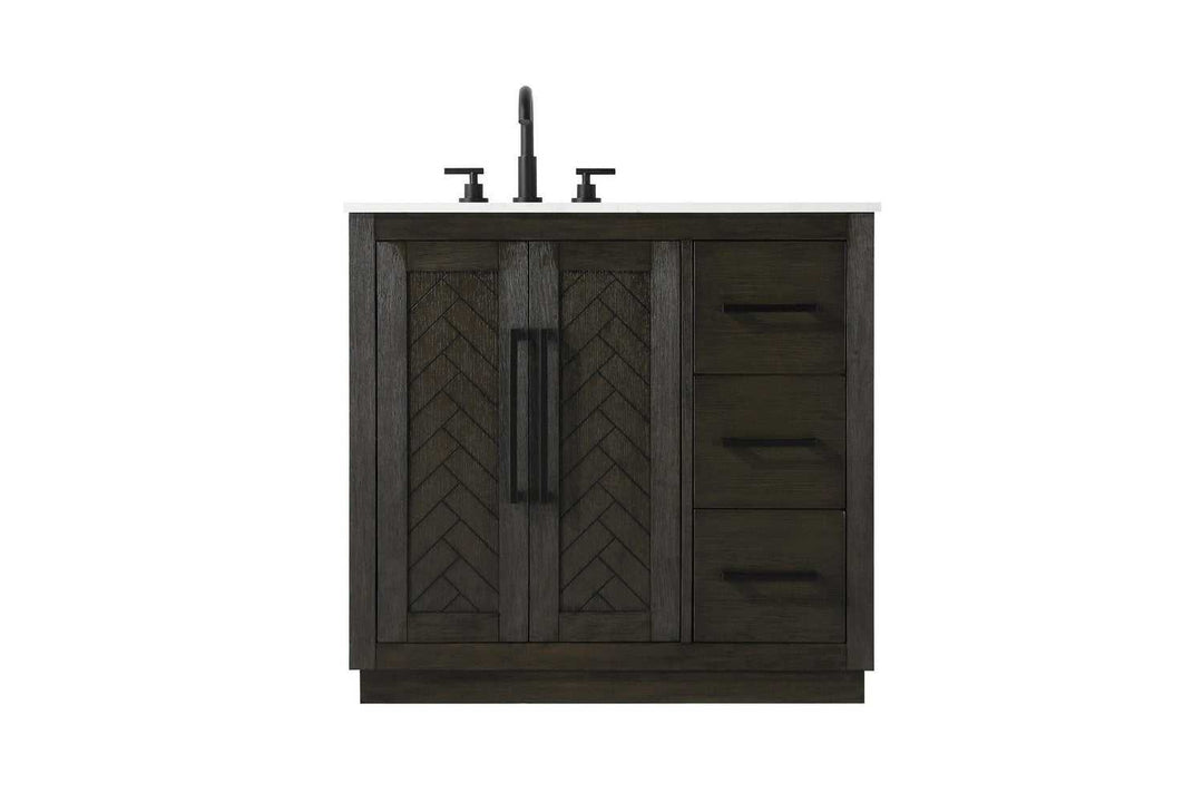 Chase Bathroom Vanity in Chocolate Oak Elegant Lighting