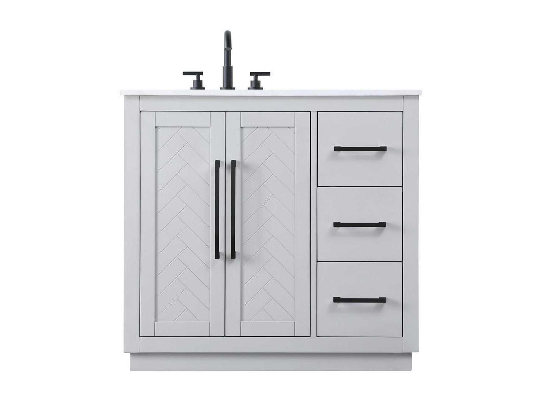 Chase Bathroom Vanity in Grey Elegant Lighting
