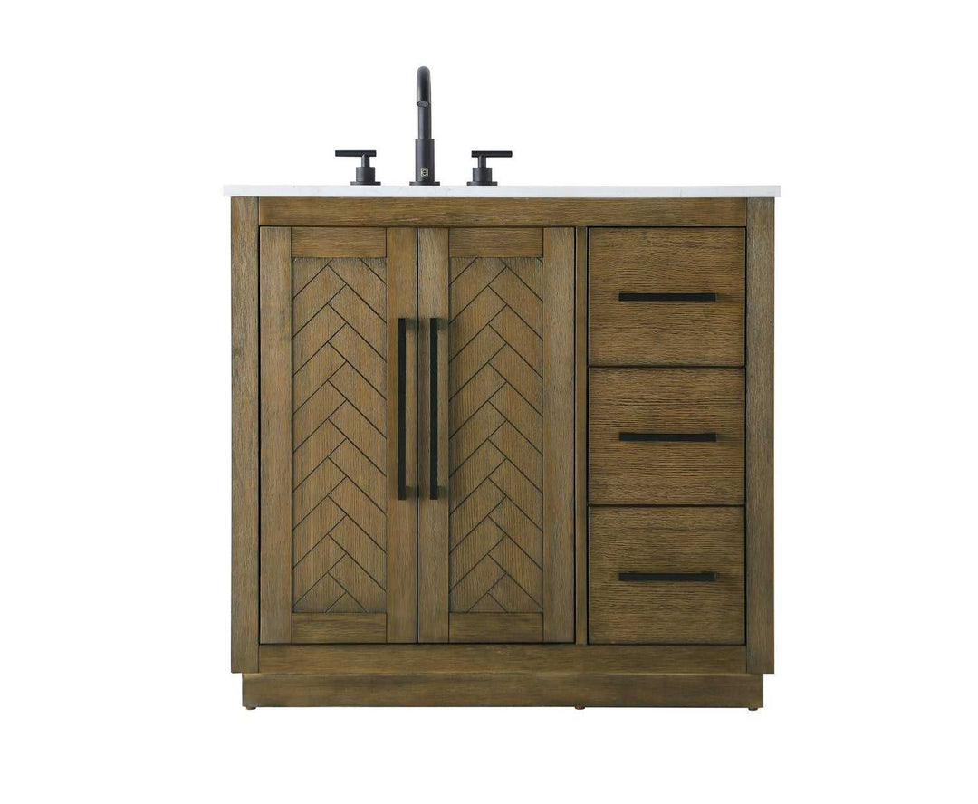 Chase Bathroom Vanity in Hazel Oak Elegant Lighting