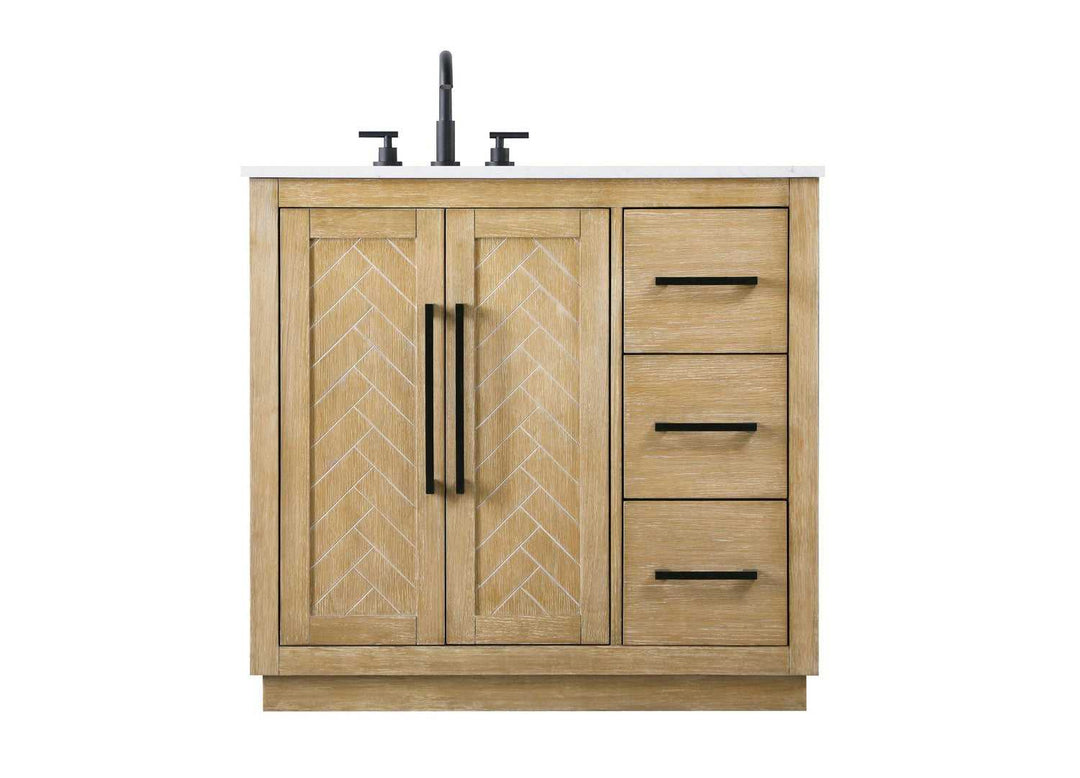 Chase Bathroom Vanity in Linen Oak Elegant Lighting