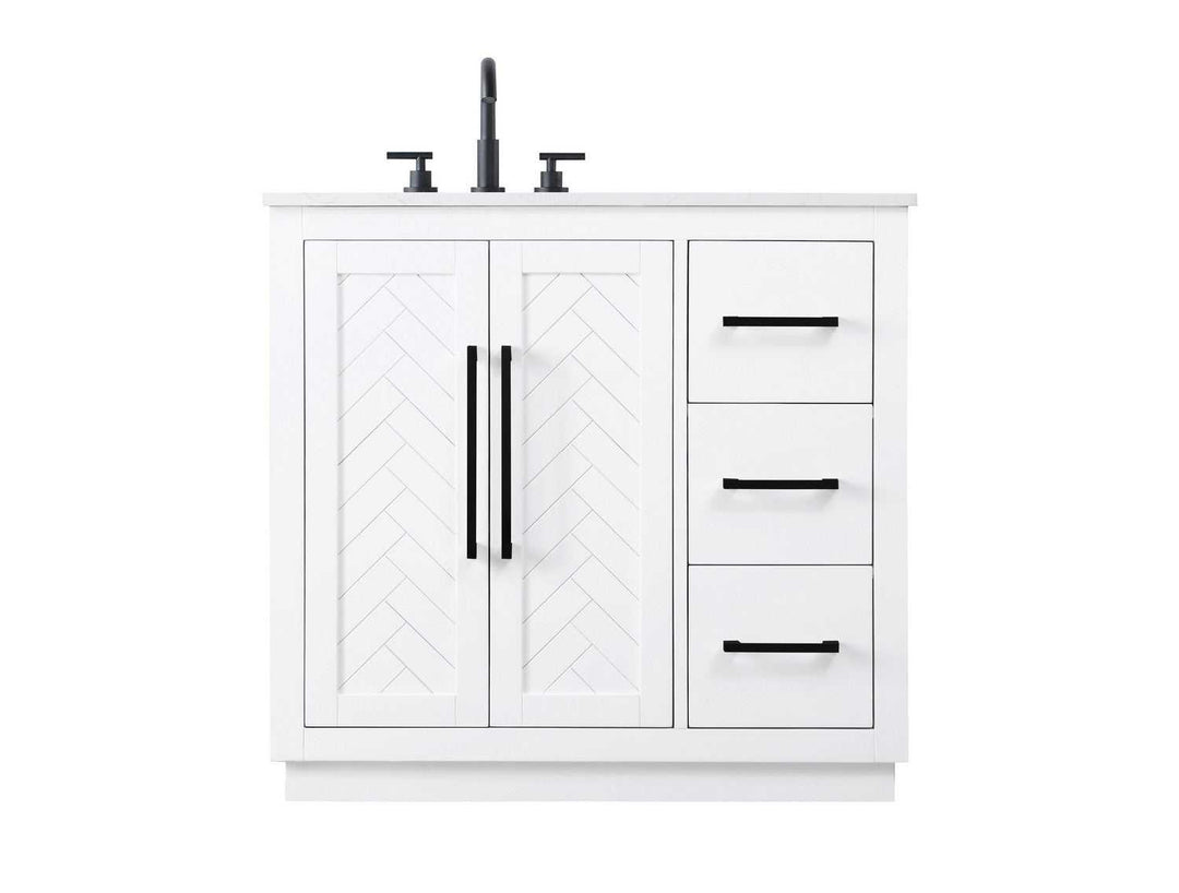 Chase Bathroom Vanity in White Elegant Lighting
