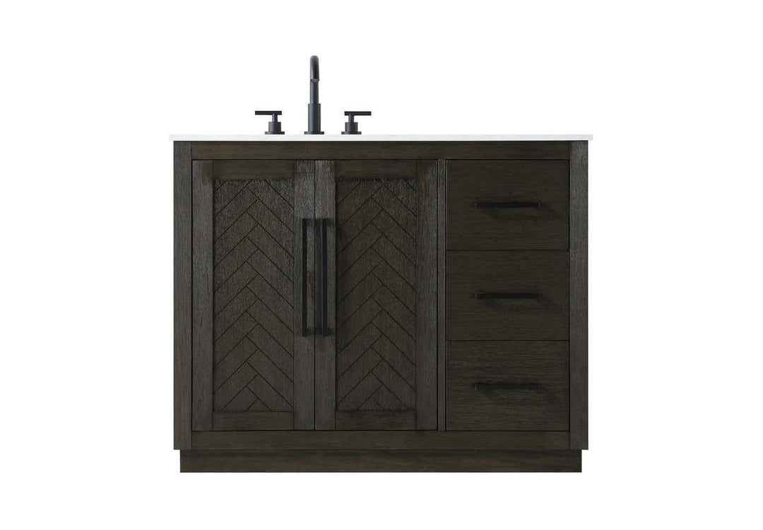 Chase Bathroom Vanity in Chocolate Oak Elegant Lighting