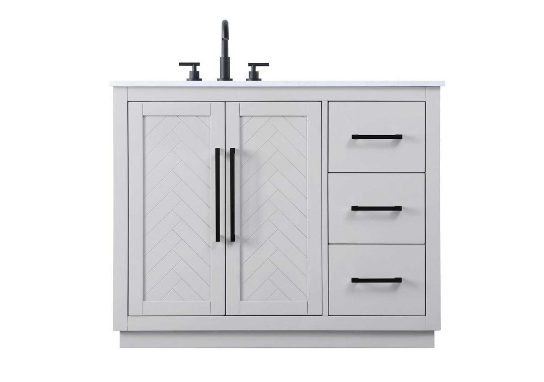Chase Bathroom Vanity in Grey Elegant Lighting