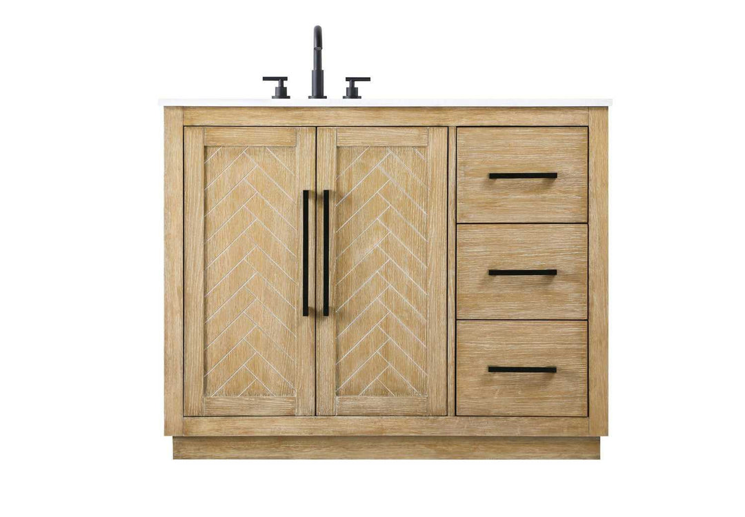 Chase Bathroom Vanity in Linen Oak Elegant Lighting