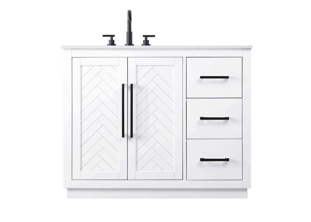 Chase Bathroom Vanity in White Elegant Lighting