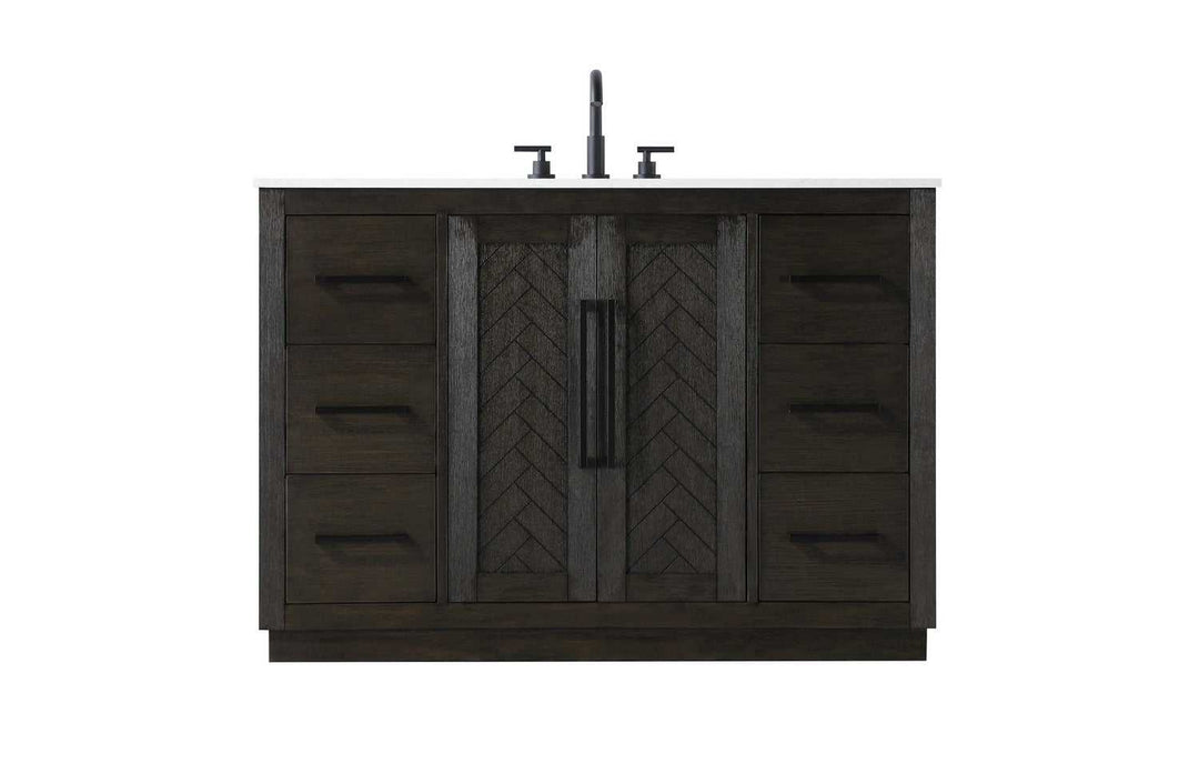 Chase Bathroom Vanity in Chocolate Oak Elegant Lighting
