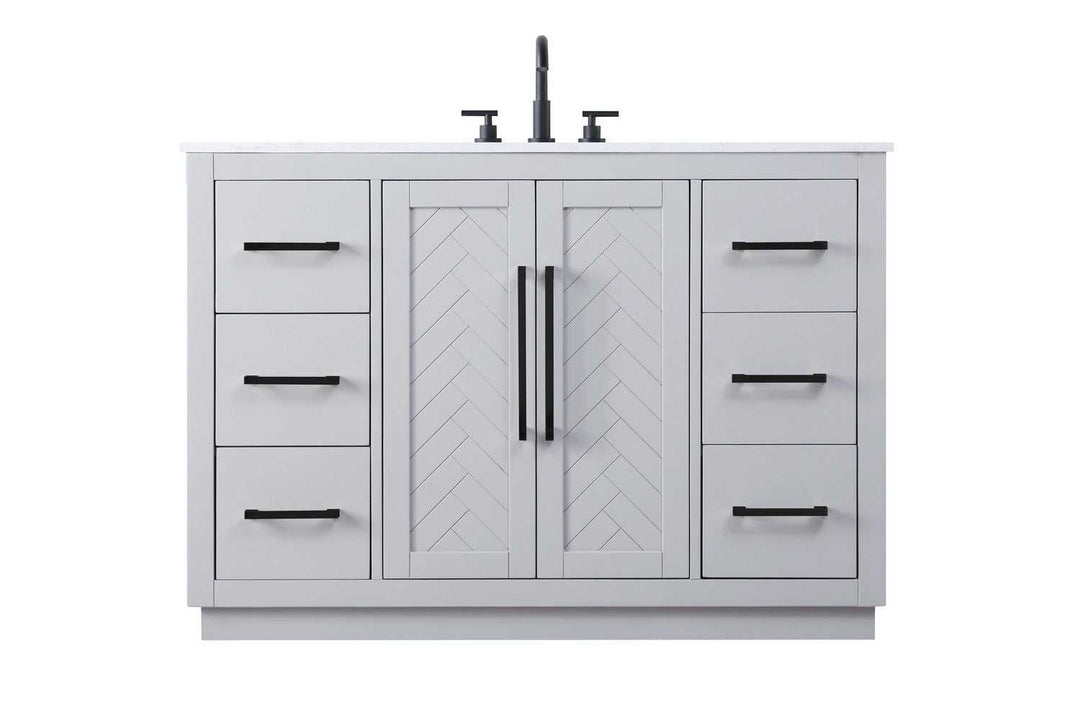 Chase Bathroom Vanity in Grey Elegant Lighting
