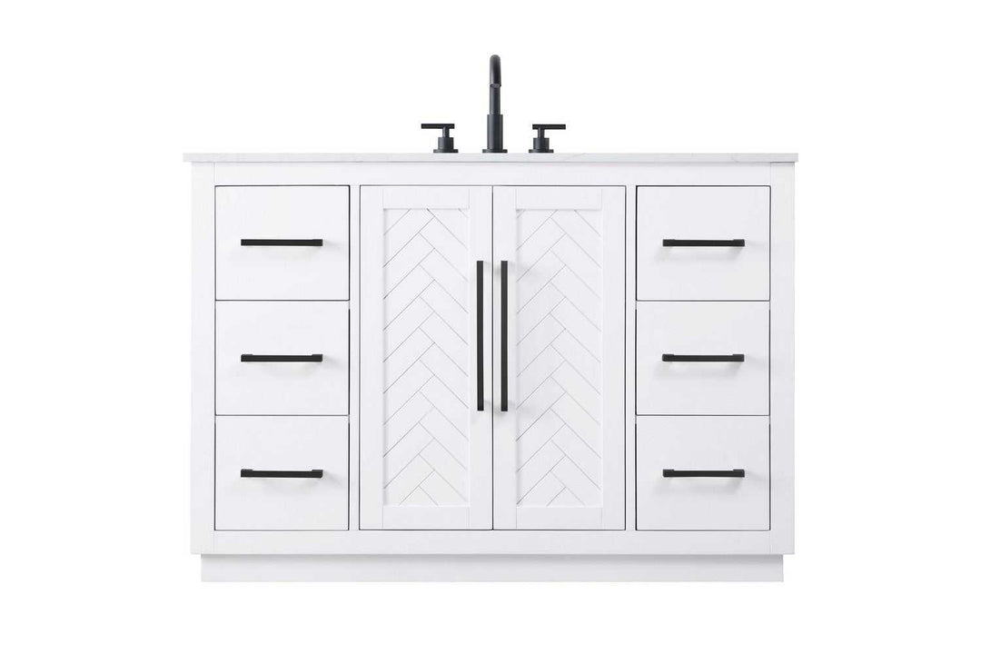 Chase Bathroom Vanity in White Elegant Lighting