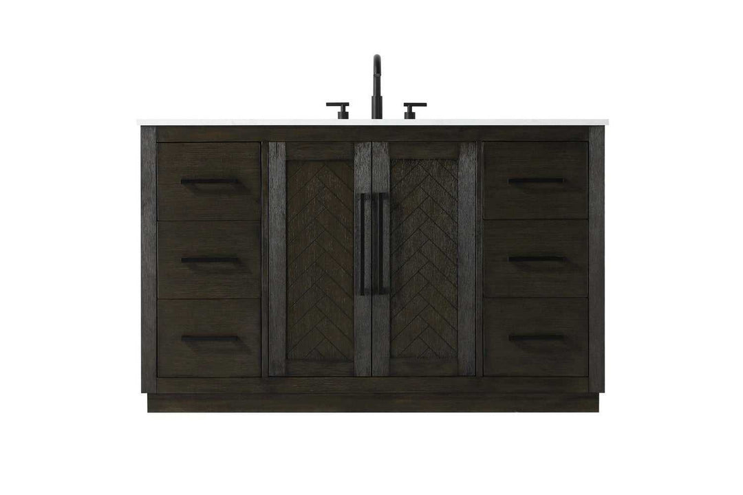 Chase Bathroom Vanity in Chocolate Oak Elegant Lighting
