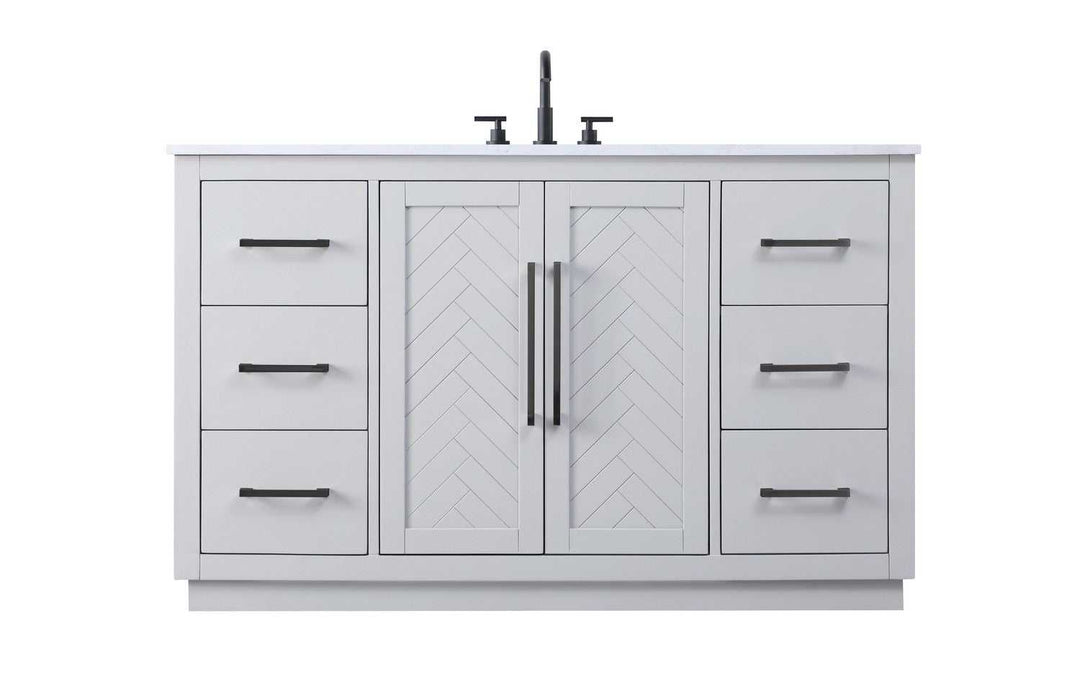 Chase Bathroom Vanity in Grey Elegant Lighting