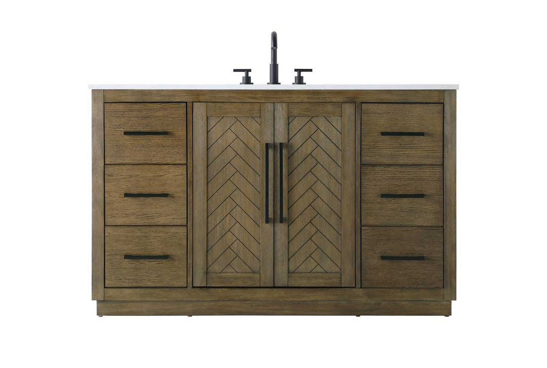 Chase Bathroom Vanity in Hazel Oak Elegant Lighting
