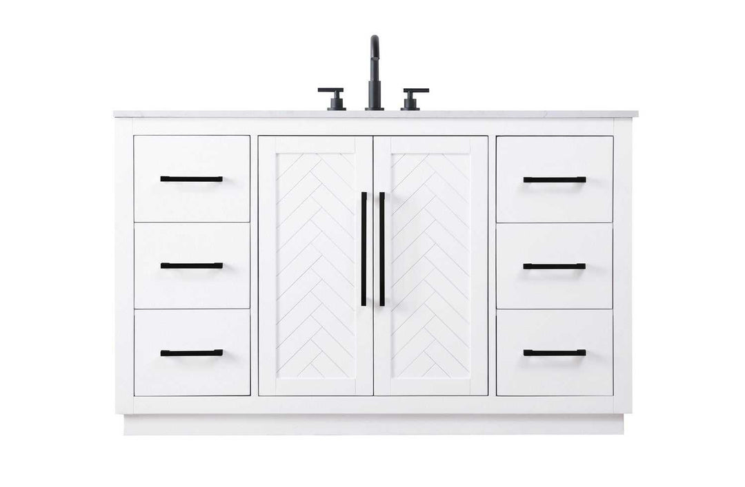 Chase Bathroom Vanity in White Elegant Lighting