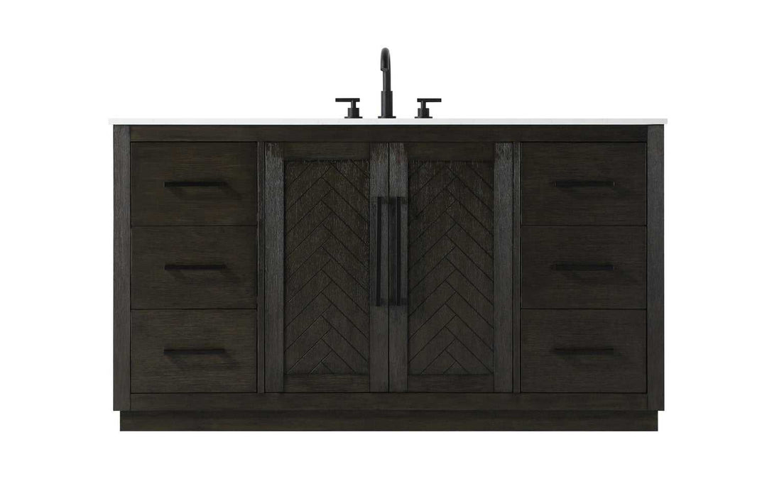Chase Bathroom Vanity in Chocolate Oak Elegant Lighting