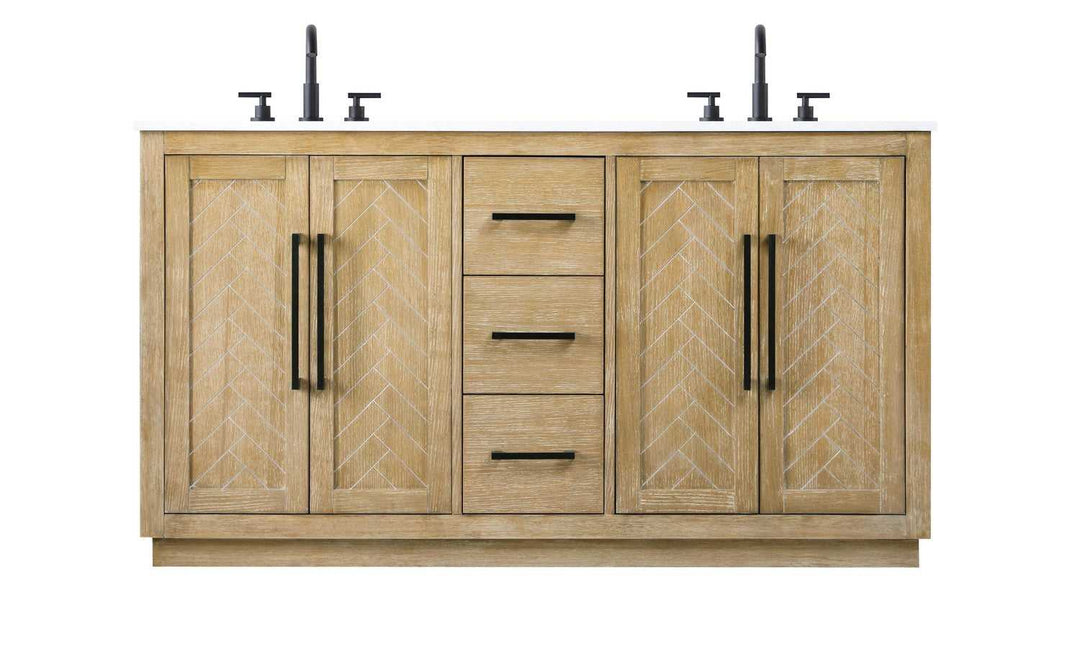 Chase Bathroom Vanity in Linen Oak Elegant Lighting