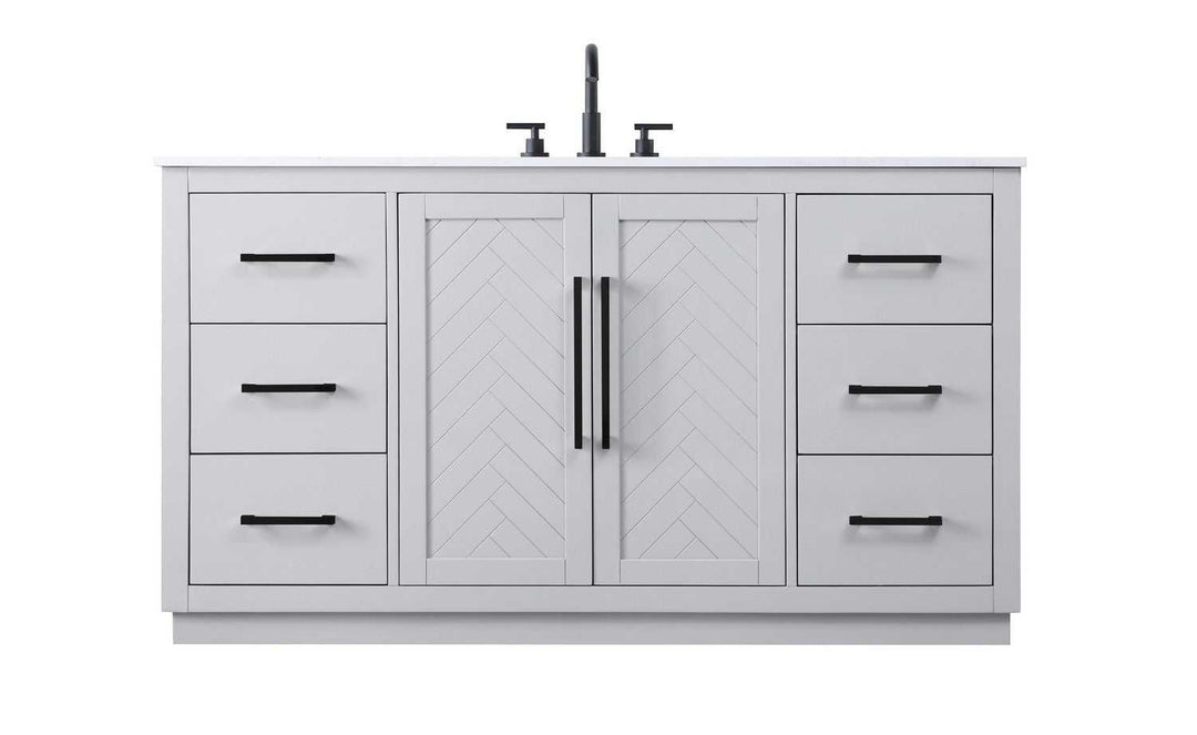 Chase Bathroom Vanity in Grey Elegant Lighting