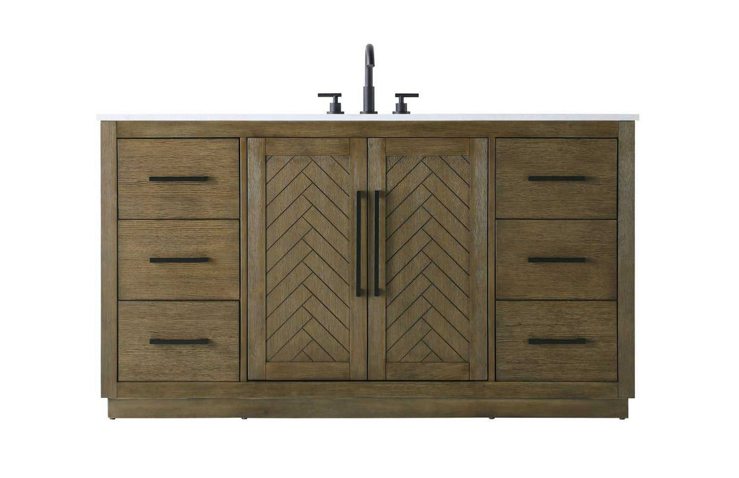 Chase Bathroom Vanity in Hazel Oak Elegant Lighting