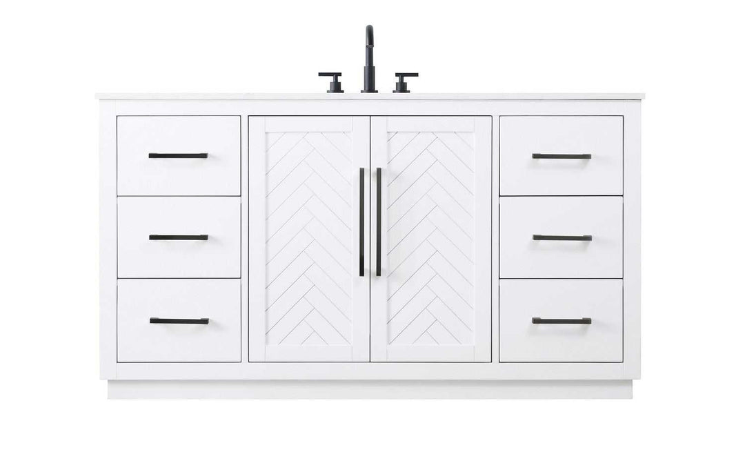 Chase Bathroom Vanity in White Elegant Lighting