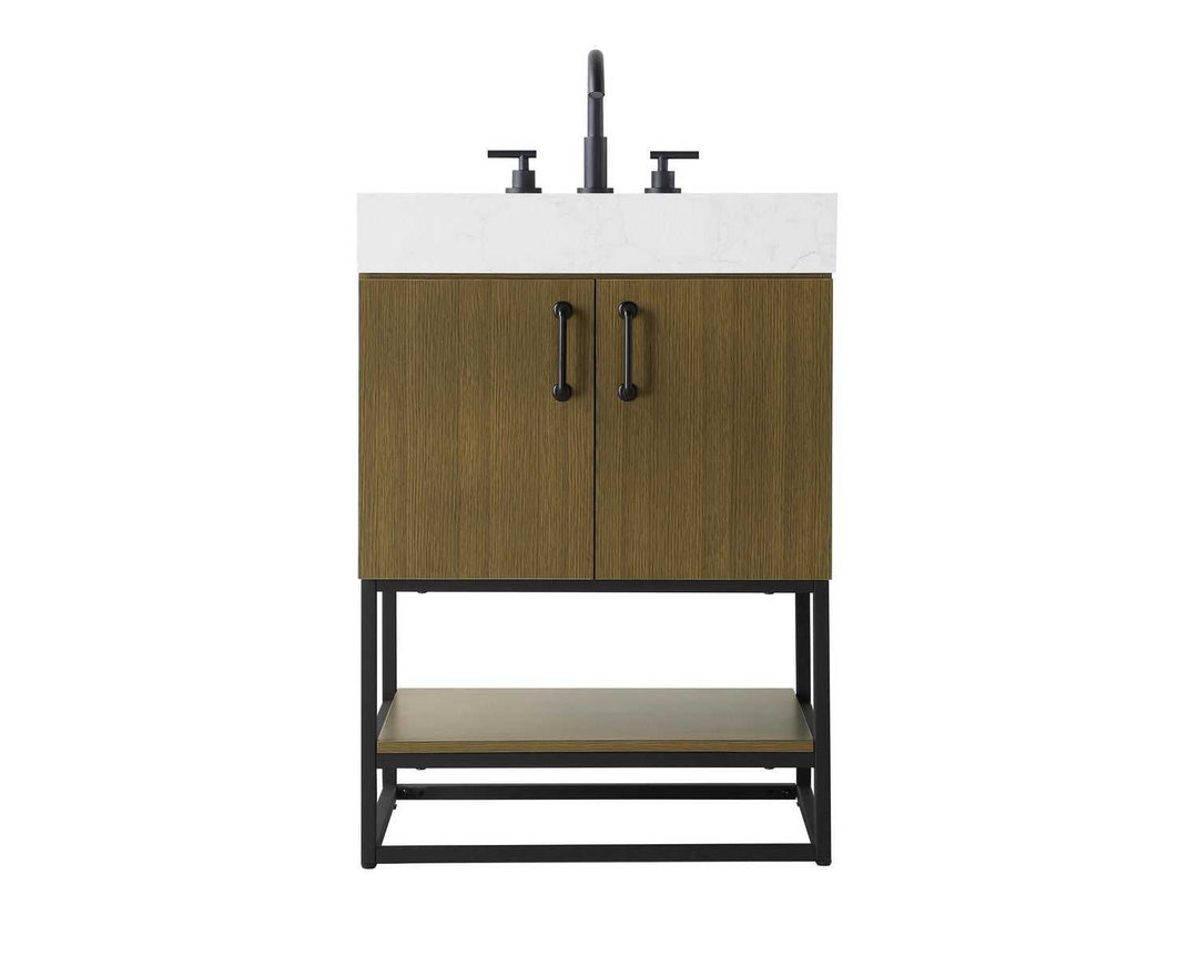 Caroline Bathroom Vanity in Chestnut Brown Elegant Lighting
