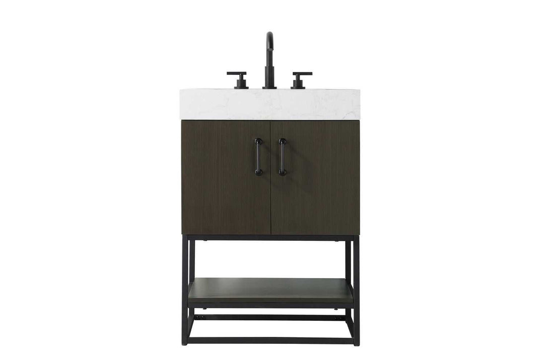 Caroline Bathroom Vanity in Mocha Brown Elegant Lighting