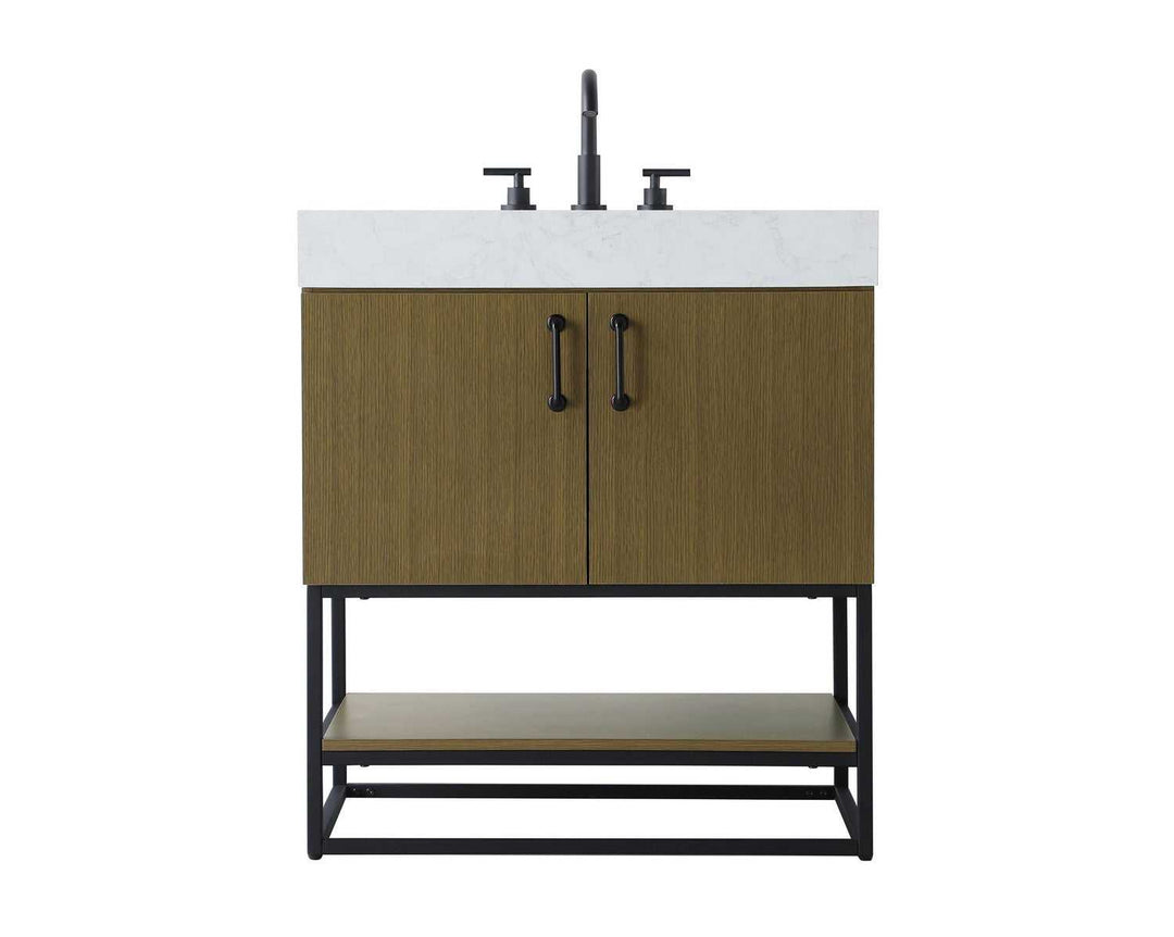 Caroline Bathroom Vanity in Chestnut Brown Elegant Lighting