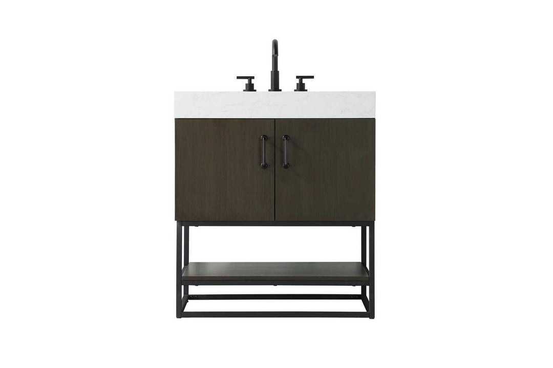 Caroline Bathroom Vanity in Mocha Brown Elegant Lighting