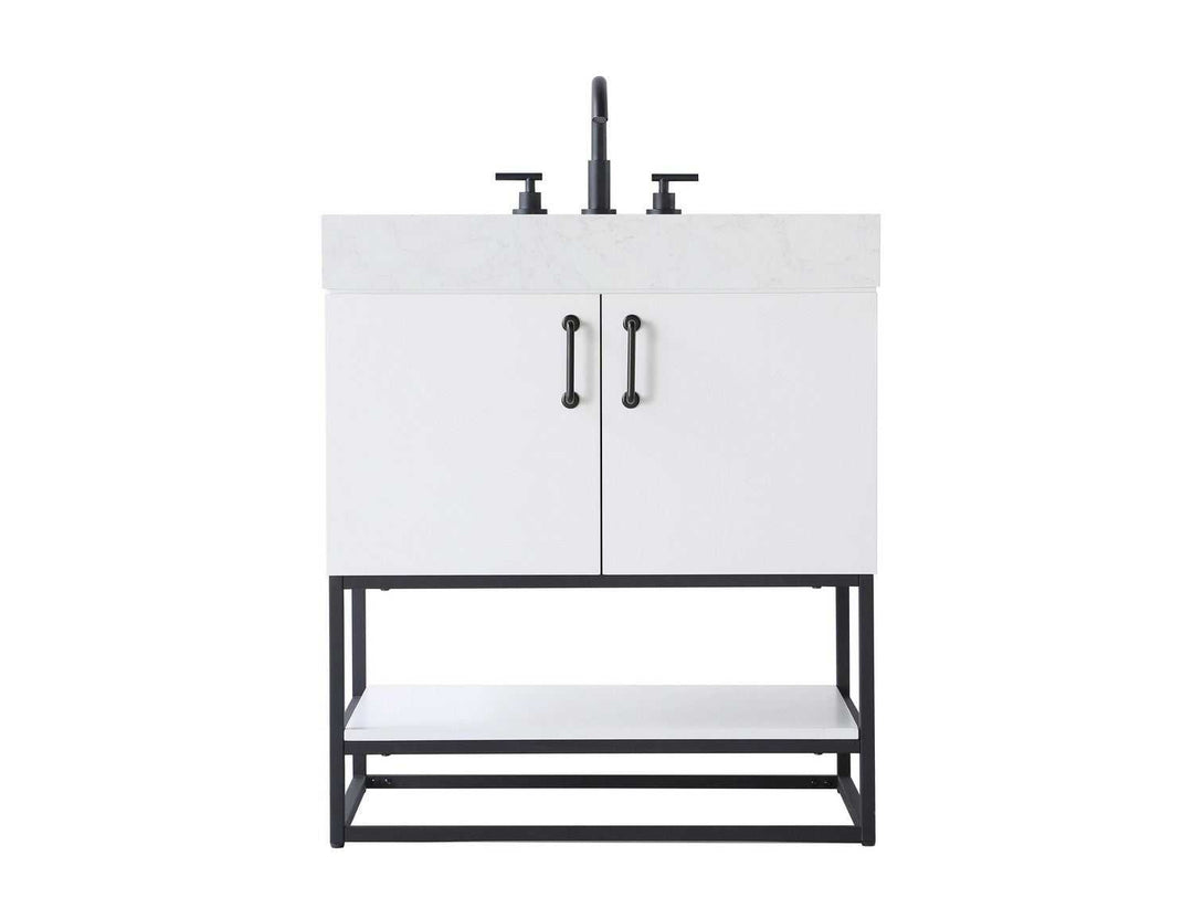 Caroline Bathroom Vanity in White Elegant Lighting