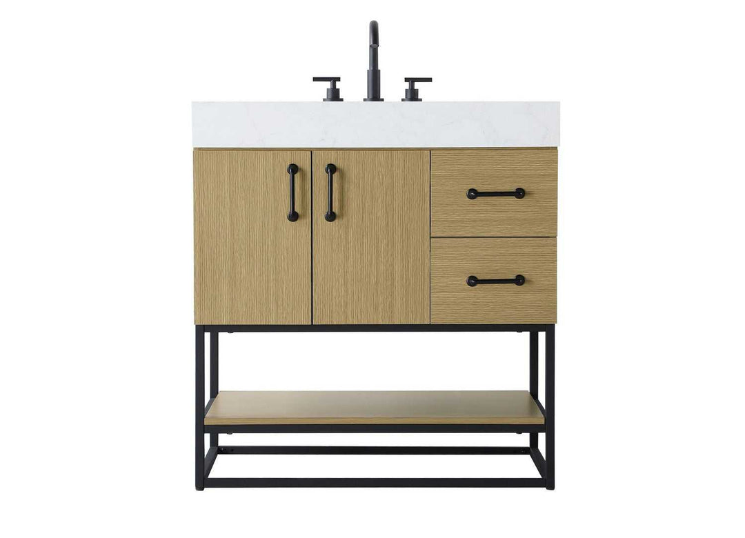 Caroline Bathroom Vanity in Honey Brown Elegant Lighting